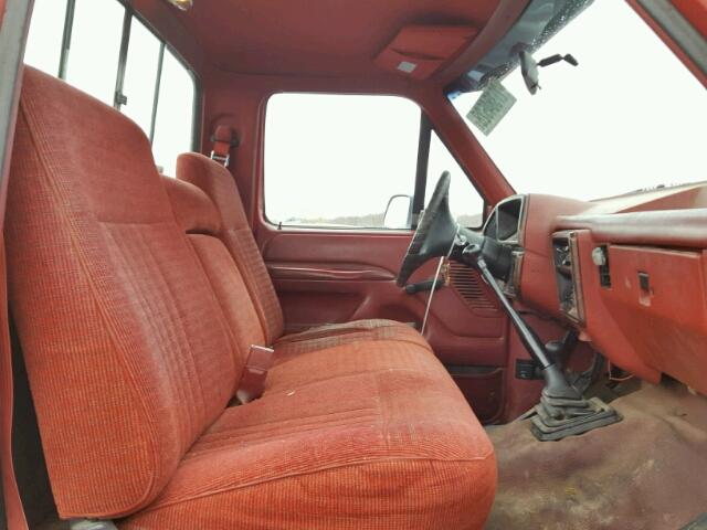 1FTEF26Y9KLB40983 - 1989 FORD F250 RED photo 5