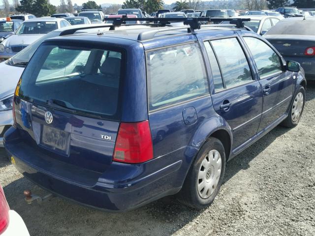 WVWRP61J53W493432 - 2003 VOLKSWAGEN JETTA GL T BLUE photo 4