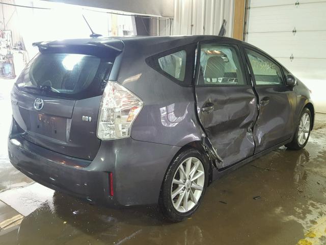 JTDZN3EU3D3238399 - 2013 TOYOTA PRIUS V GRAY photo 4