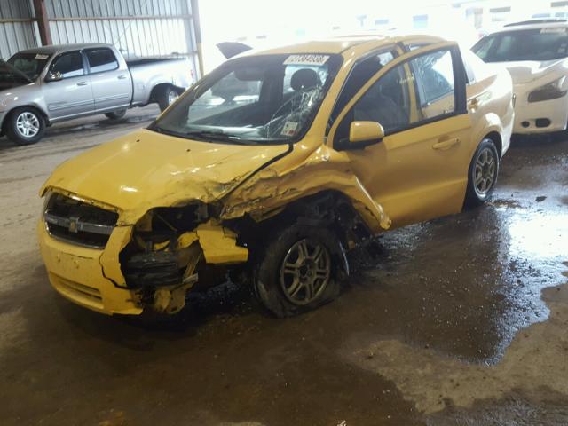 KL1TD56687B093673 - 2007 CHEVROLET AVEO BASE Դեղին լուսանկար 2