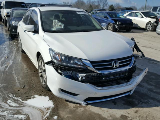 1HGCR2F36DA053609 - 2013 HONDA ACCORD LX WHITE photo 1