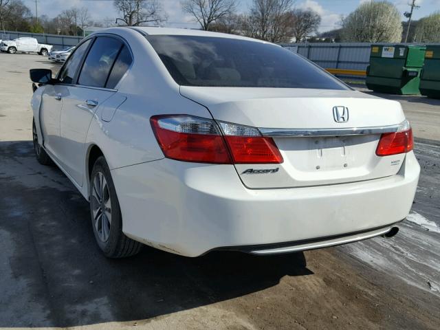 1HGCR2F36DA053609 - 2013 HONDA ACCORD LX WHITE photo 3