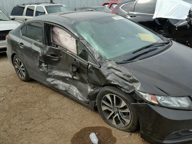 19XFB2F87DE066376 - 2013 HONDA CIVIC EX BLACK photo 9