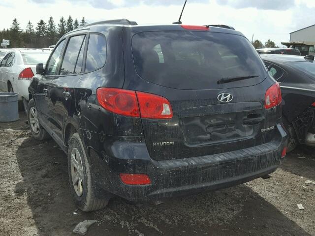 5NMSG13D69H309297 - 2009 HYUNDAI SANTA FE G BLACK photo 3