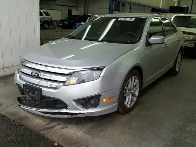 3FAHP0JA1CR398786 - 2012 FORD FUSION SEL GRAY photo 2