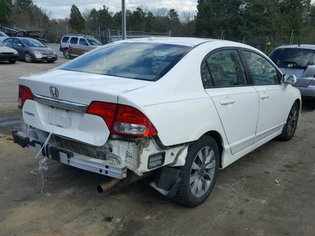 1HGFA16939L014040 - 2009 HONDA CIVIC EXL WHITE photo 4