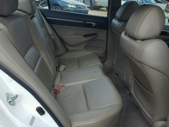1HGFA16939L014040 - 2009 HONDA CIVIC EXL WHITE photo 6