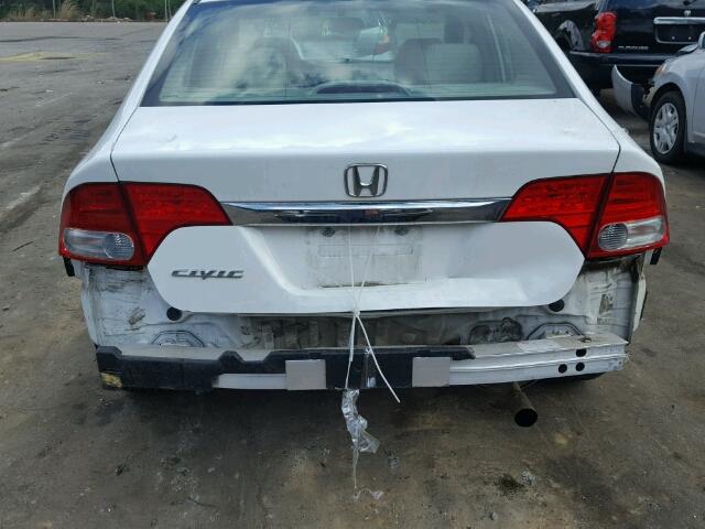 1HGFA16939L014040 - 2009 HONDA CIVIC EXL WHITE photo 9