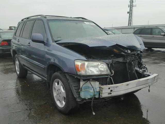 JTEEP21A970217749 - 2007 TOYOTA HIGHLANDER BLUE photo 1