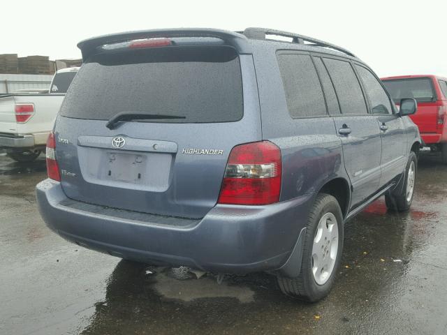 JTEEP21A970217749 - 2007 TOYOTA HIGHLANDER BLUE photo 4