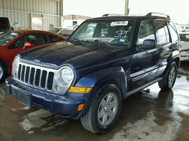 1J4GK58K76W239346 - 2006 JEEP LIBERTY LI BLUE photo 2