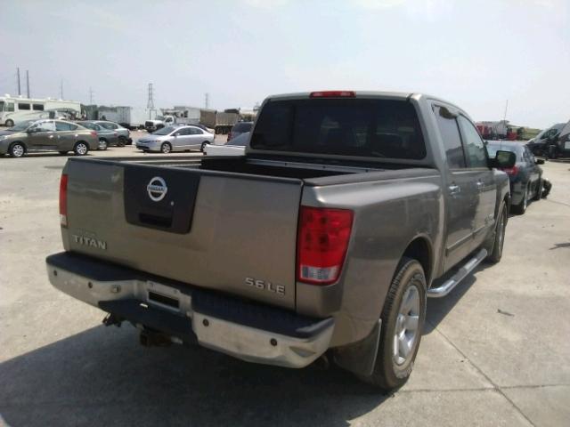 1N6BA07A36N537460 - 2006 NISSAN TITAN XE/S SILVER photo 4