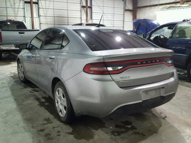 1C3CDFAA4FD363242 - 2015 DODGE DART SE SILVER photo 3