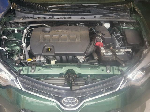 2T1BURHE0FC293480 - 2015 TOYOTA COROLLA L GREEN photo 7