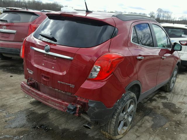 KL4CJGSB5EB738335 - 2014 BUICK ENCORE RED photo 4