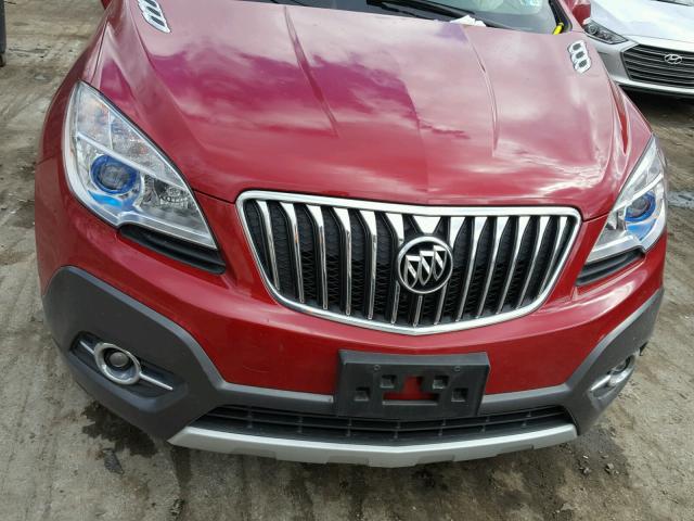 KL4CJGSB5EB738335 - 2014 BUICK ENCORE RED photo 7