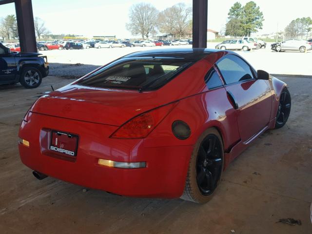 JN1BZ34D68M705468 - 2008 NISSAN 350Z COUPE RED photo 4