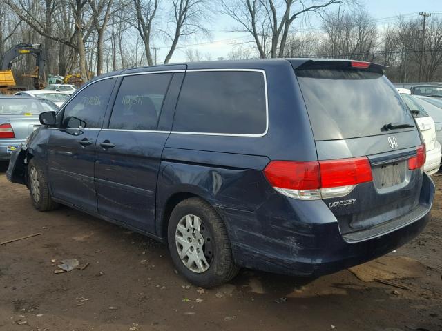 5FNRL382X9B058363 - 2009 HONDA ODYSSEY LX BLUE photo 3