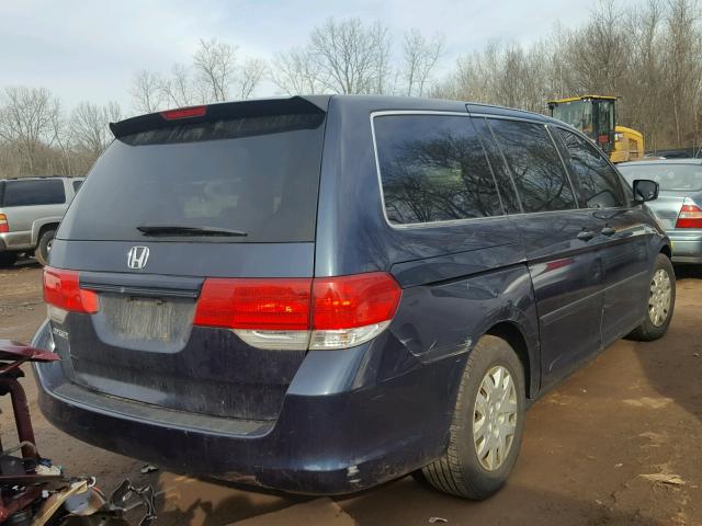 5FNRL382X9B058363 - 2009 HONDA ODYSSEY LX BLUE photo 4