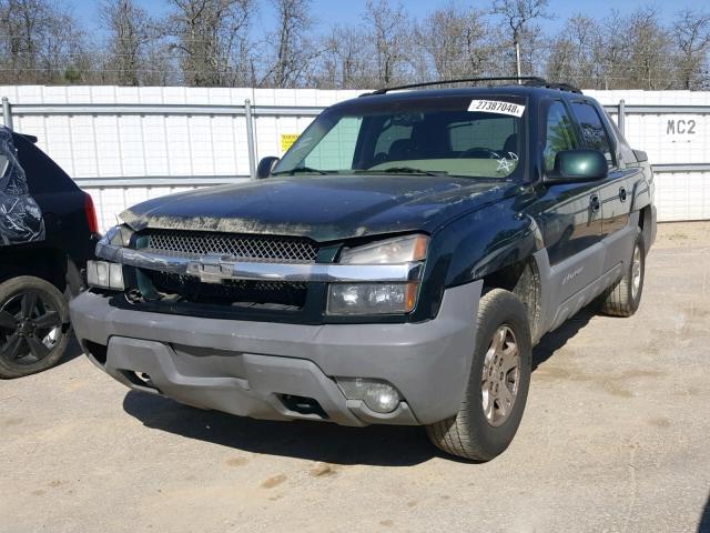 3GNEC13T42G169288 - 2002 CHEVROLET AVALANCHE GREEN photo 2