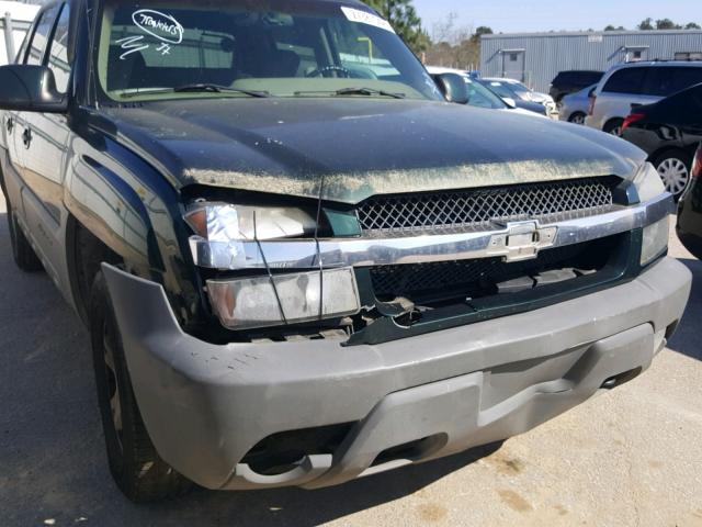3GNEC13T42G169288 - 2002 CHEVROLET AVALANCHE GREEN photo 9