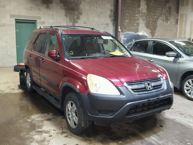 JHLRD78854C023375 - 2004 HONDA CR-V EX BURGUNDY photo 1