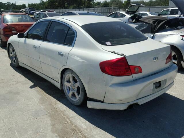 JNKCV51E73M322295 - 2003 INFINITI G35 WHITE photo 3