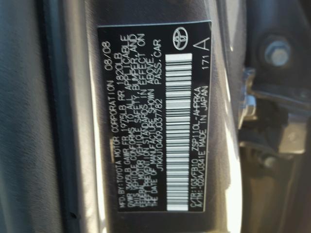 JTKKU10409J037782 - 2009 TOYOTA SCION XD GRAY photo 10