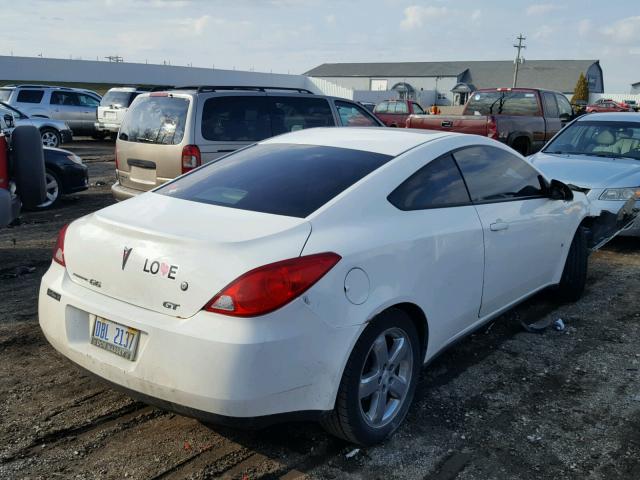 1G2ZH18N674268371 - 2007 PONTIAC G6 GT WHITE photo 4