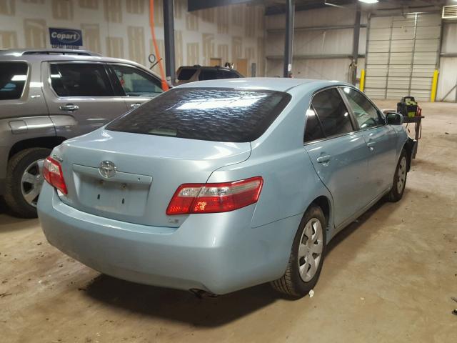 4T1BE46K78U732233 - 2008 TOYOTA CAMRY CE BLUE photo 4