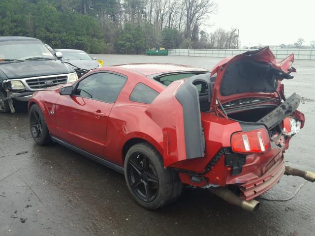 1ZVBP8CF2B5168857 - 2011 FORD MUSTANG GT RED photo 3