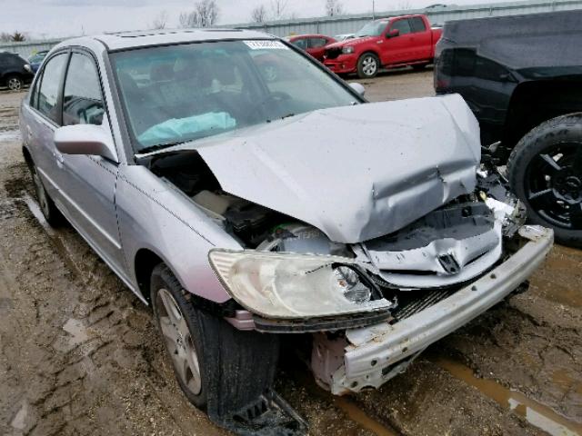 2HGES26754H625738 - 2004 HONDA CIVIC EX SILVER photo 1