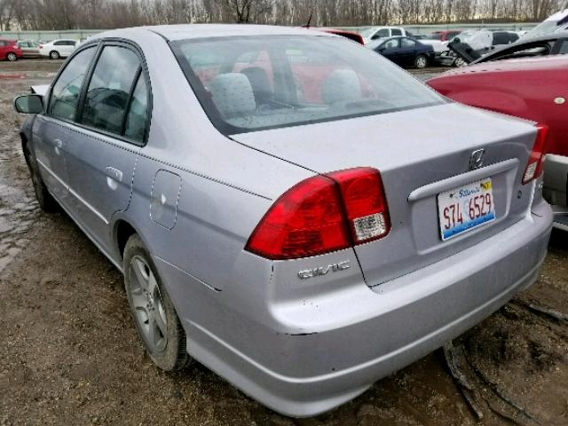 2HGES26754H625738 - 2004 HONDA CIVIC EX SILVER photo 3