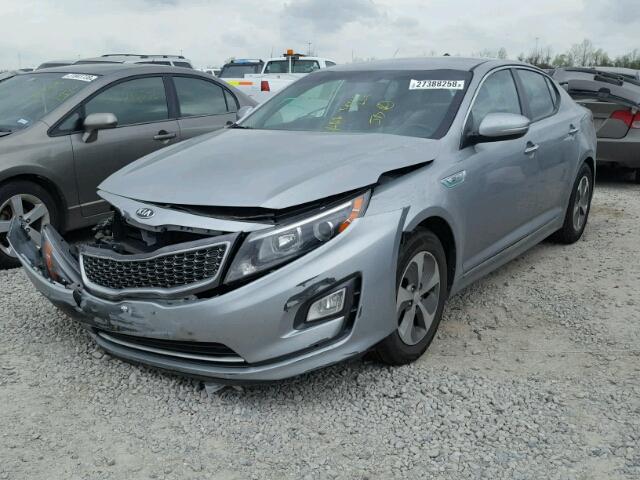 KNAGM4ADXE5069815 - 2014 KIA OPTIMA HYB SILVER photo 2