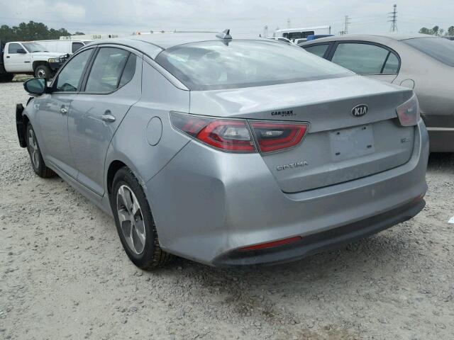 KNAGM4ADXE5069815 - 2014 KIA OPTIMA HYB SILVER photo 3