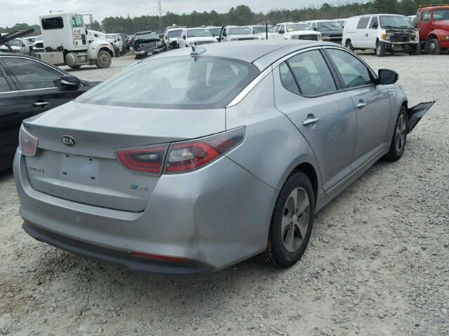 KNAGM4ADXE5069815 - 2014 KIA OPTIMA HYB SILVER photo 4