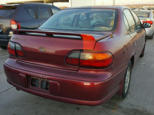 1G1NE52J62M612511 - 2002 CHEVROLET MALIBU LS MAROON photo 4