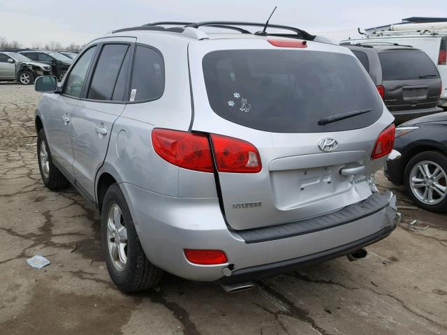 5NMSG13D47H062052 - 2007 HYUNDAI SANTA FE G SILVER photo 3