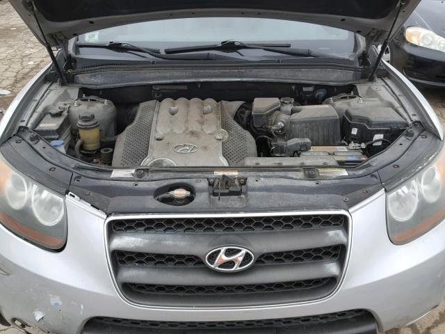 5NMSG13D47H062052 - 2007 HYUNDAI SANTA FE G SILVER photo 7