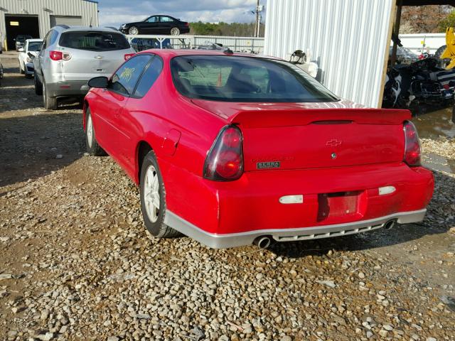 2G1WX12K739217882 - 2003 CHEVROLET MONTE CARL RED photo 3