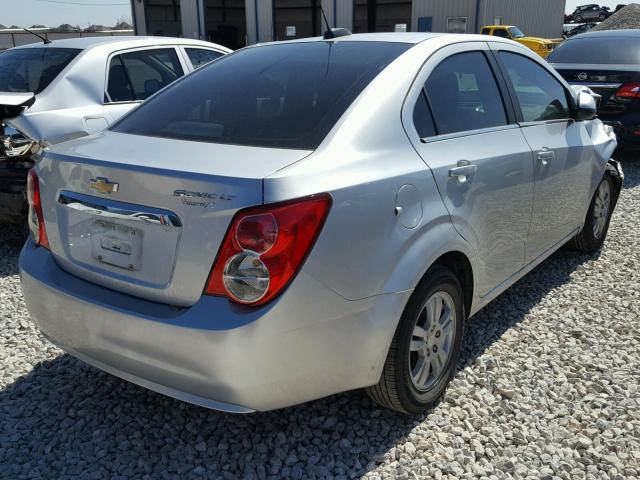 1G1JC5SH6F4178839 - 2015 CHEVROLET SONIC LT SILVER photo 4