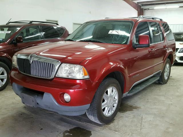 5LMEU68H03ZJ30859 - 2003 LINCOLN AVIATOR RED photo 2