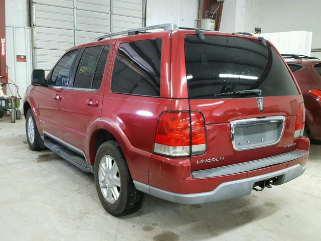 5LMEU68H03ZJ30859 - 2003 LINCOLN AVIATOR RED photo 3