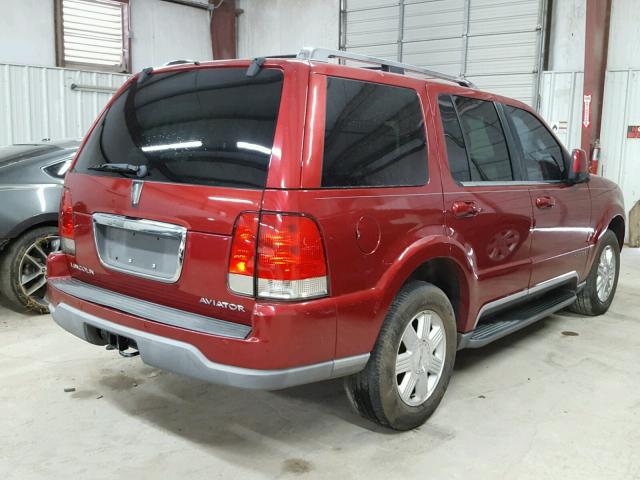 5LMEU68H03ZJ30859 - 2003 LINCOLN AVIATOR RED photo 4