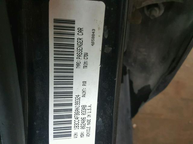 1B3CC4FB6AN199324 - 2010 DODGE AVENGER SX BLACK photo 10