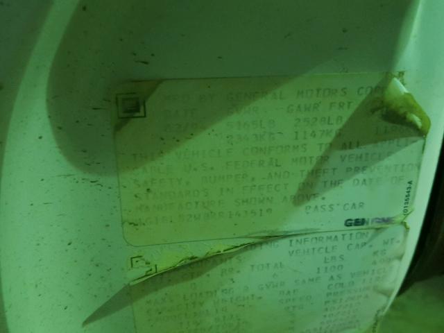 1G1BL52W8RR143519 - 1994 CHEVROLET CAPRICE CL 白色 照片 10