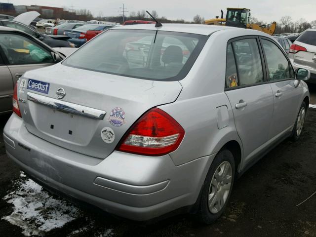 3N1BC1APXAL405288 - 2010 NISSAN VERSA S SILVER photo 4