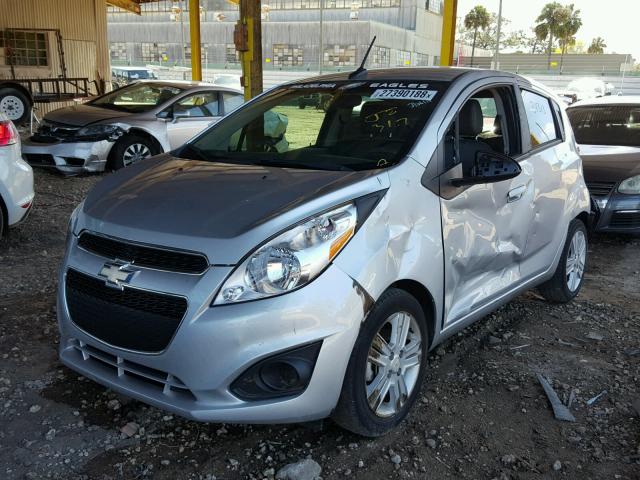 KL8CD6S99EC503508 - 2014 CHEVROLET SPARK 1LT SILVER photo 2