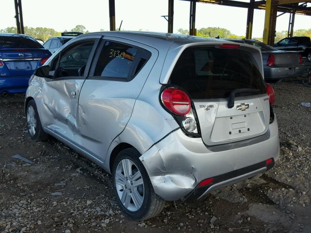 KL8CD6S99EC503508 - 2014 CHEVROLET SPARK 1LT SILVER photo 3