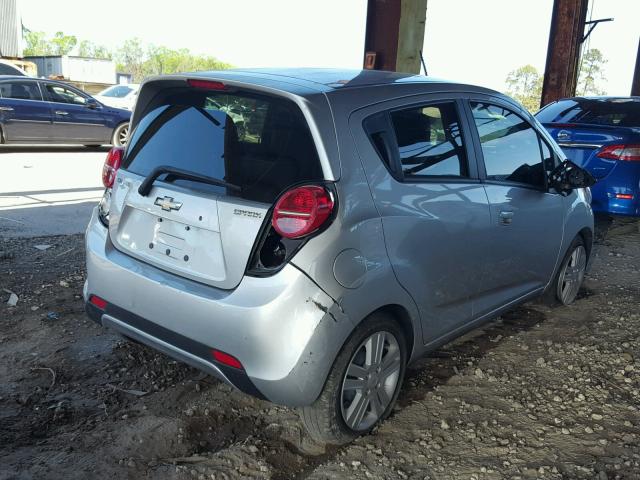 KL8CD6S99EC503508 - 2014 CHEVROLET SPARK 1LT SILVER photo 4